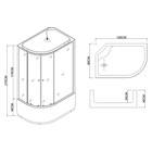 Душевая кабина Taliente TA-12080GL, 120×80×215 см, глубокий поддон, левая, стекло тонированое - Фото 2