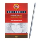 Набор карандашей цельнографитовых в лаке Koh-I-Noor PROGRESSO 8911, 8В, 12 штук в наборе - фото 886173