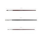 Набор кистей для рисования, синтетика, 3 штуки: № 2, 4, 6, круглые, плоская, с европодвесом - Фото 7