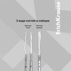 Набор кистей для рисования, синтетика, 3 штуки: № 2, 4, 6, круглые, плоская, с европодвесом - Фото 3
