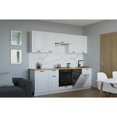 Кухонный гарнитур прямой «Вегас 20», 2450 мм, цвет белый