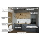Кухонный гарнитур трехуровневый ЛОФТ-32 3000х600 Сахара/Бетон темный - Фото 3
