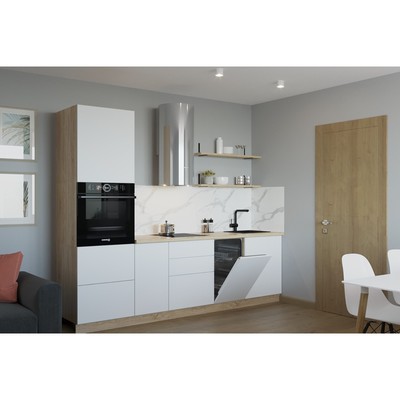 Кухонный гарнитур прямой «Тальк - 4», 2650 мм, цвет дуб сонома/белый матовый