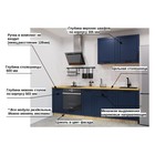 Кухонный гарнитур прямой «Кристалл 2», 2600 мм, цвет океания/дуб сонома - Фото 7