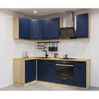 Кухонный гарнитур угловой «Кристалл 5», 1200×2400 мм, цвет океания/дуб сонома - Фото 1