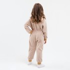 Комбинезон детский флисовый, бежевый, рост 86-92 см - Фото 4
