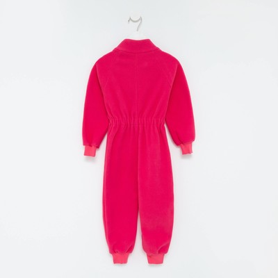 Комбинезон детский, воротник-стойка, розовый, рост 98-104 см, МИКС