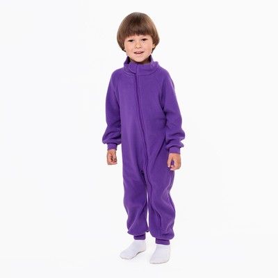 Комбинезон для мальчика флисовый, фиолетовый, рост 92-98 см