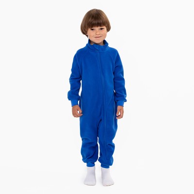 Комбинезон детский флисовый, ярко-синий, рост 92-98 см