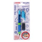 Ручка перьевая deVENTE Easy Writer, размер пера M, 0,8 мм, с 2-мя баллончиками, чернила синие - фото 15432721