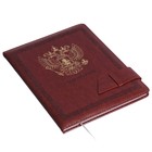 Дневник универсальный для 1-11 класса "Герб", твёрдая обложка, искусственная кожа, коричневая обложка , ляссе, 80 г/м2 - Фото 2