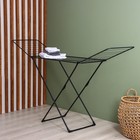 Сушилка для белья напольная складная, рабочая длина 20 м, высота от пола 95 см, ширина 54 см, чёрная - Фото 1