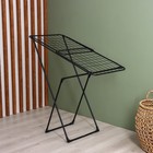 Сушилка для белья напольная складная, рабочая длина 20 м, высота от пола 95 см, ширина 54 см, чёрная - Фото 4