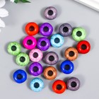 Бусины для творчества пластик "Колечко кракелюр" цветные 20 гр 0,9х1,4х1,4 см - фото 6647175