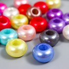 Бусины для творчества пластик "Колечко металлик" цветные глянец 20 гр 0,9х1,4х1,4 см - фото 6647196