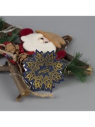 Светодиодная фигура «Звезда с Дедом Морозом» 19 см, пластик, батарейки CR2032х2 (не в комплекте), свечение тёплое белое - фото 809316654