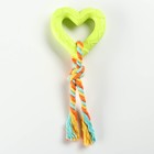 Игрушка «Сердечко с канатом», 7 см, жёлтое - Фото 2