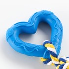 Игрушка "Сердечко с канатом", 7 см, голубое - фото 7043087