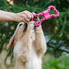 Игрушка витая из резины и каната «Мегакость», 19.5 см, розовая - фото 67925392