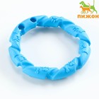 Жевательная игрушка для собак «Витое кольцо», 11.5 см, голубая - Фото 1