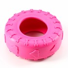 Игрушка жевательная для собак "Шина" 9 см, розовая - фото 7787651