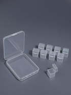 Органайзер для хранения мелочей, 9 баночек, в контейнере, 11.5×9×2.7 см, прозрачный - Фото 4