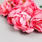 Цветы для декорирования "Чайные розы" 1 букет=6 цветов 9,5 см ярко-розовый - Фото 4