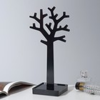 Подставка для украшений «Дерево», 9×9×29 см, цвет чёрный - фото 6647422