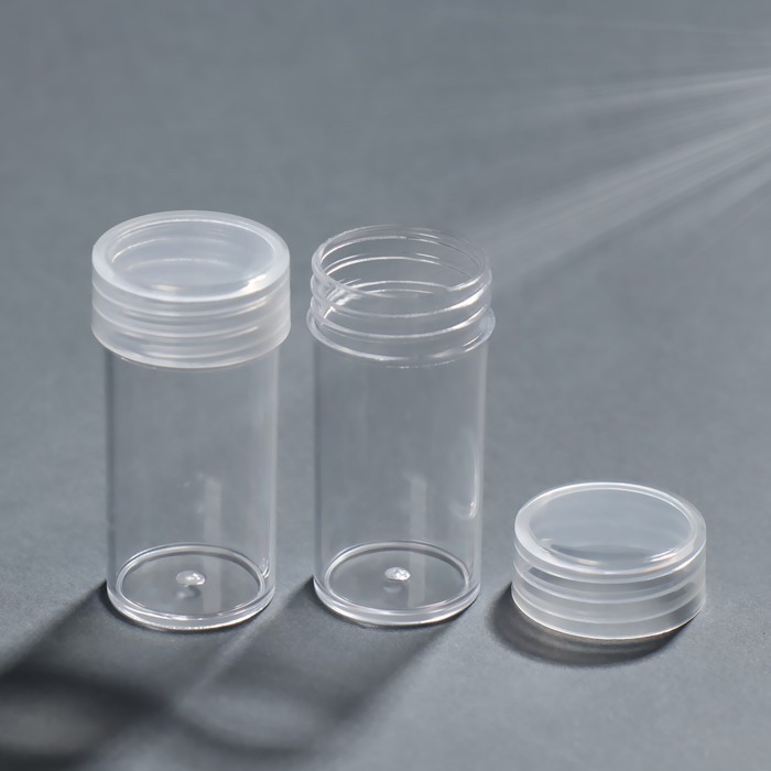 Органайзер для декора, с наклейками, 48 баночек, d=2,5 см, 12 мл, 23,2 × 16,2 × 6 см, цвет прозрачный 29659