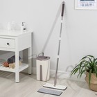 Швабра с отжимом и ведром Доляна, ведро с 2 отсеками 21×18×37, швабра 32×12×128 см, отсек 4 л, дополнительная насадка из микрофибры - Фото 8