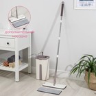 Швабра с отжимом и ведром Доляна, ведро с 2 отсеками 21×18×37, швабра 32×12×128 см, отсек 4 л, дополнительная насадка из микрофибры - Фото 4