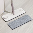 Швабра с отжимом и ведром Доляна, ведро с 2 отсеками 21×18×37, швабра 32×12×128 см, отсек 4 л, дополнительная насадка из микрофибры - Фото 6