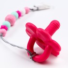 Прорезыватель - игрушка силиконовый на держателе «Цветочек"» - фото 3198672