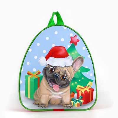 Новогодний детский рюкзак «Пёсик у ёлки», на новый год