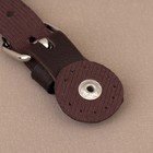 Застёжка для сумки на кнопке, 8×3 см, коричневая - Фото 5