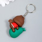 Брелок для ключей на кольце «Белочка на авокадо», резина, 1.6?4.3?5.2 см, МИКС (комплект 12 шт) - фото 21678334