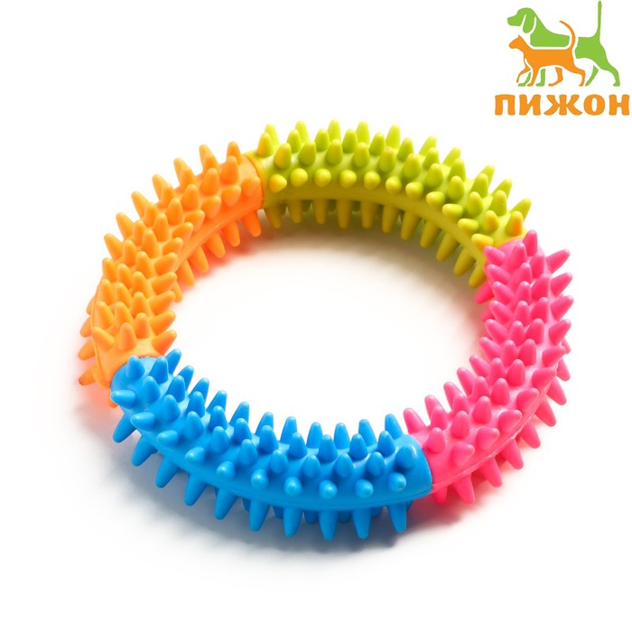 Игрушка жевательная для собак "Кусочек счастья", 12 см, разноцветная - Фото 1