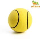 Мячик цельнолитой "Теннис" прыгучий, TPR, 6,3 см, жёлтый - Фото 1