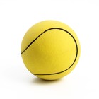 Мячик цельнолитой "Теннис" прыгучий, TPR, 6,3 см, жёлтый - Фото 2