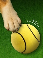 Мяч для собак «Теннис», 6.3 см, цельнолитой, прыгучий, TPR, жёлтый - Фото 2