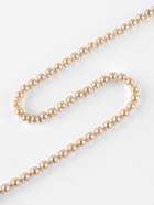 Цепь с жемчугом, металл, пластик, 2 мм, SS6, 9±1 м, цвет бронзовый - Фото 2