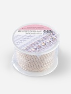 Цепь с жемчугом, металл, пластик, 2 мм, SS6, 9±1 м, цвет бронзовый 7883938