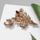Брошь «Цветочная ветвь» дуэт, цвет радужно-розовый в золоте - Фото 2