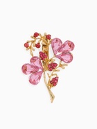 Брошь «Цветок» трилистник, розовая в золоте - Фото 2