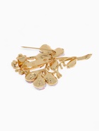 Брошь «Цветок» трилистник, розовая в золоте - Фото 4