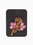 Брошь «Цветок» трилистник, розовая в золоте - Фото 6