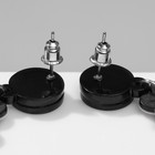 Серьги акриловые «Сердечко» пальчики, цветные в серебре - Фото 3