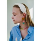 Серьги акриловые «Цветы» яркие, цветные в серебре 7989203 - фото 16606162