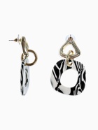 Серьги акриловые «Зебра», цепи, чёрно-белые в золоте - Фото 3