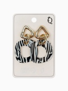 Серьги акриловые «Зебра», цепи, чёрно-белые в золоте - Фото 4